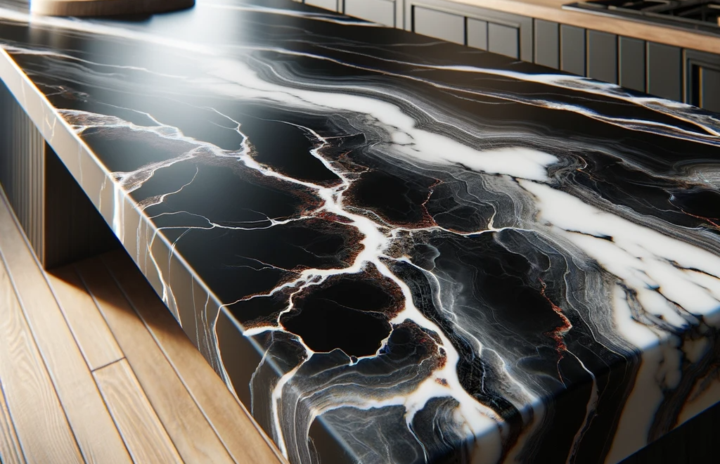 Blaturi de bucatarie din rasina epoxidica DALLE BLACK MAT 2