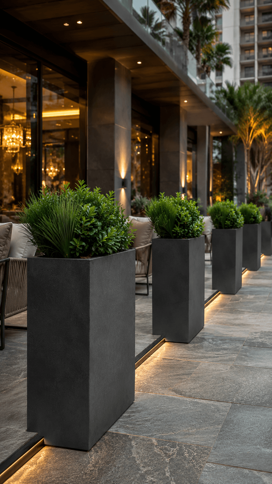 Jardiniere urbane din fibră de sticlă EUROTEAM