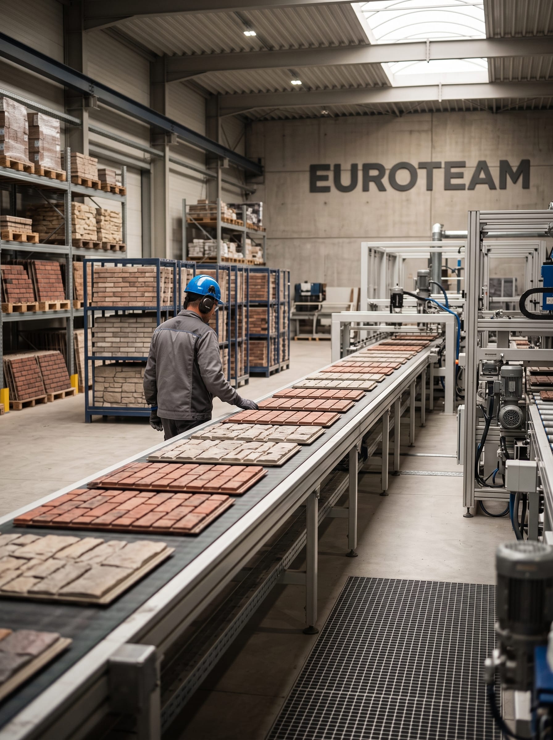Producție de panouri decorative de fațadă în fabrica EUROTEAM